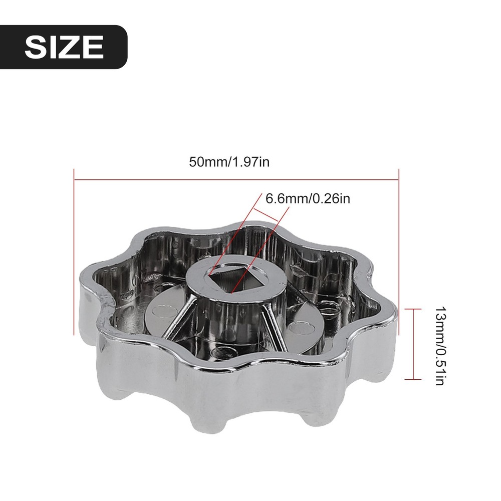 Easy to Operate Round Wheel Faucet Handle Knobs 2 Pack for Manifold Gauges