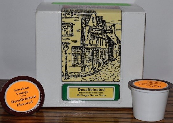 Decaf. Dark Chocolate Mint Dessert Coffee 10 Medium Bold K-Cups