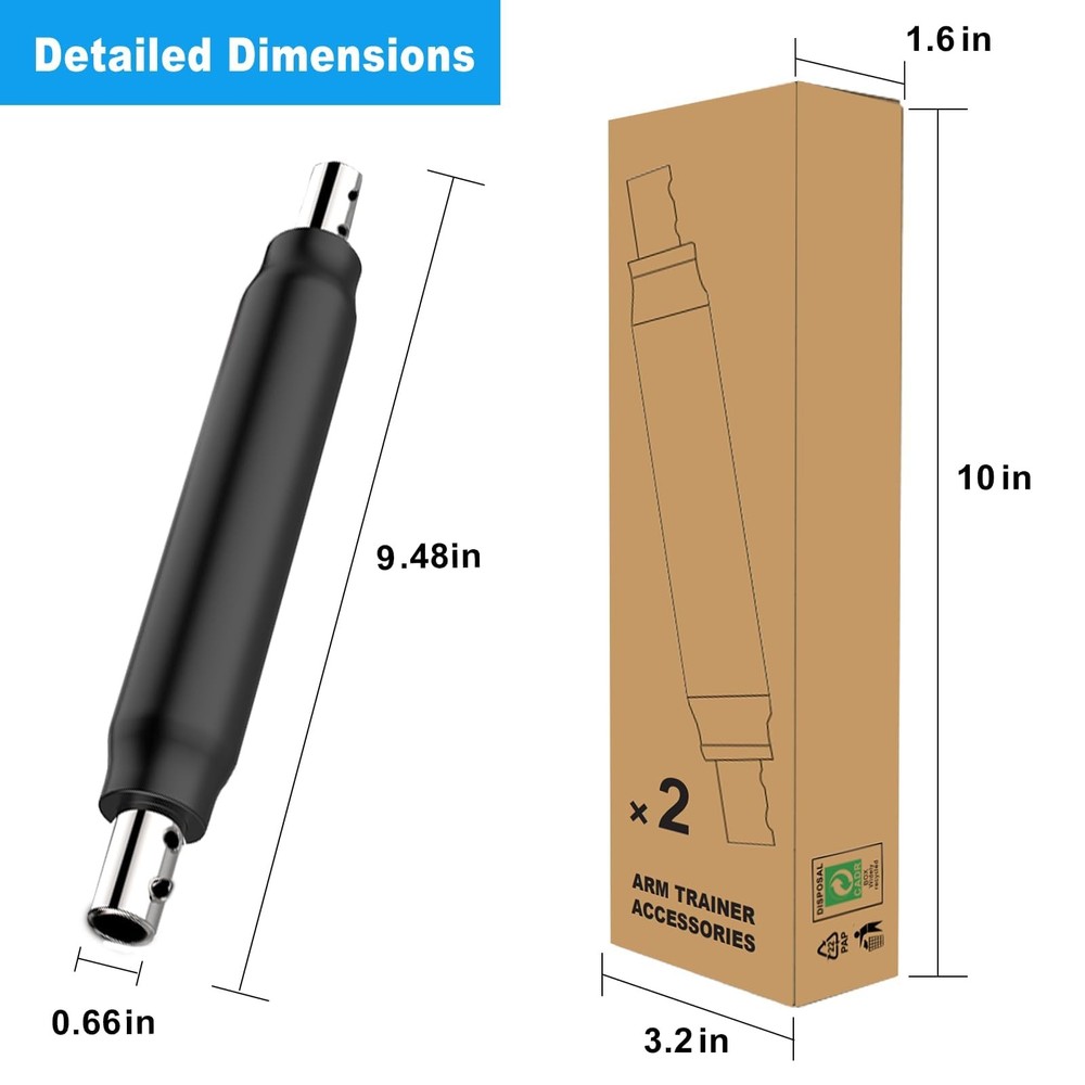 HOTWAVE Twister Arm Exerciser,Adjustable Spring Workout Bar, Forearm Triceps ...