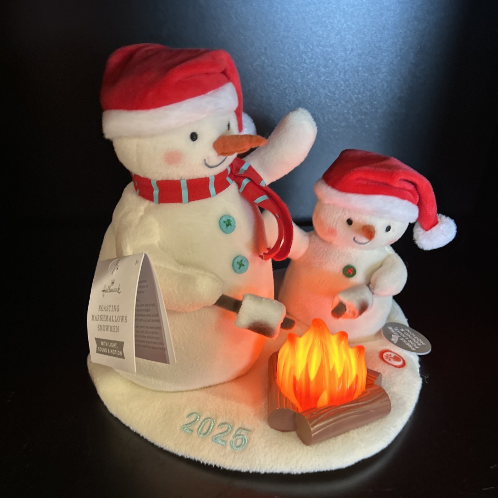 2025 Hallmark Animated Snowmen Plush Roasting Marshmallows Jingle Pals-SOLD OUT