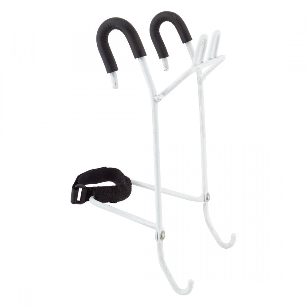 Sunlite Lift-Off White Bicycle Basket Mounting Bracket with Hook and Loop