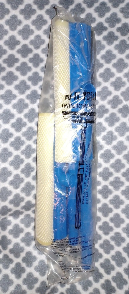 (2) SQUEEGEE MICROFIBER WINDOW WASHERS FOR WINDOWS & CAR CLEANING BRAND Kit New