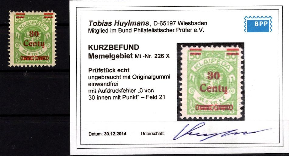 Memel 226X Type MH BPP (L6122