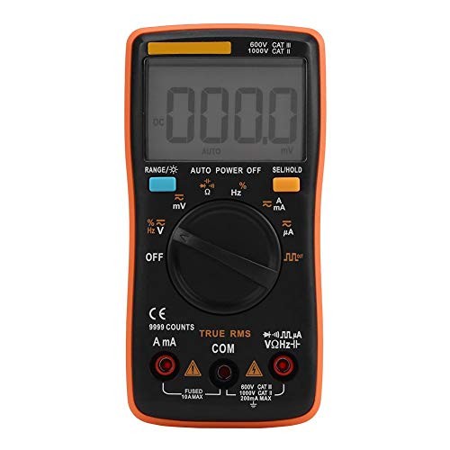 True RMS Digital Multimeter with Continuity & Diode Test, AC DC Voltage,