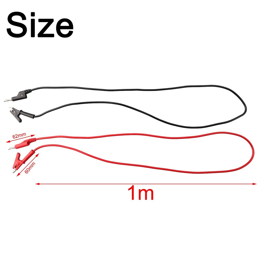 Test Equipment Cable 1M Cable 2PCS Clip Maintenance Power Supply