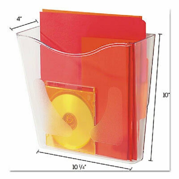 DEFLECT - O DOCUPOCKET 63001 PORTRAIT WALL POCKET, CLEAR
