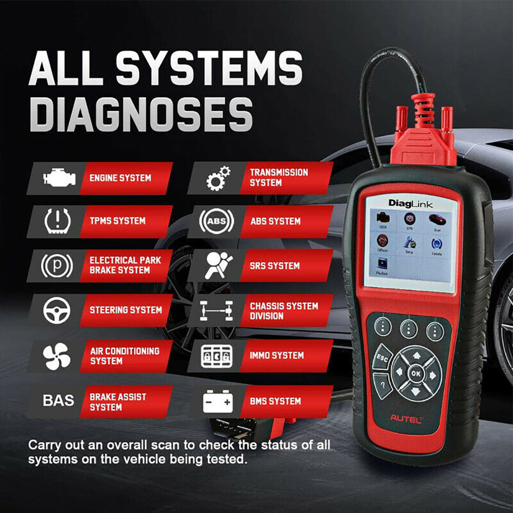 2025 Car All System Scanner Autel MaxiDiag Elite DiagLink OBD2 Diagnostic Reader