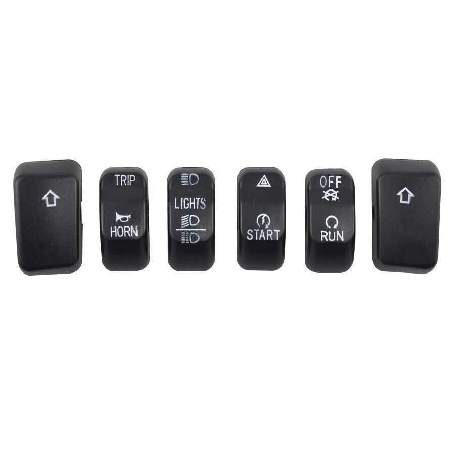 1 Set Hand Control Switch Housing Button Covers Caps Front For Harley 2014-2019
