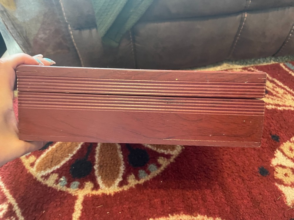 Flatware Silver Ware box Salmon lining 14 1/2" x 3 1/4" x 10 3/4"