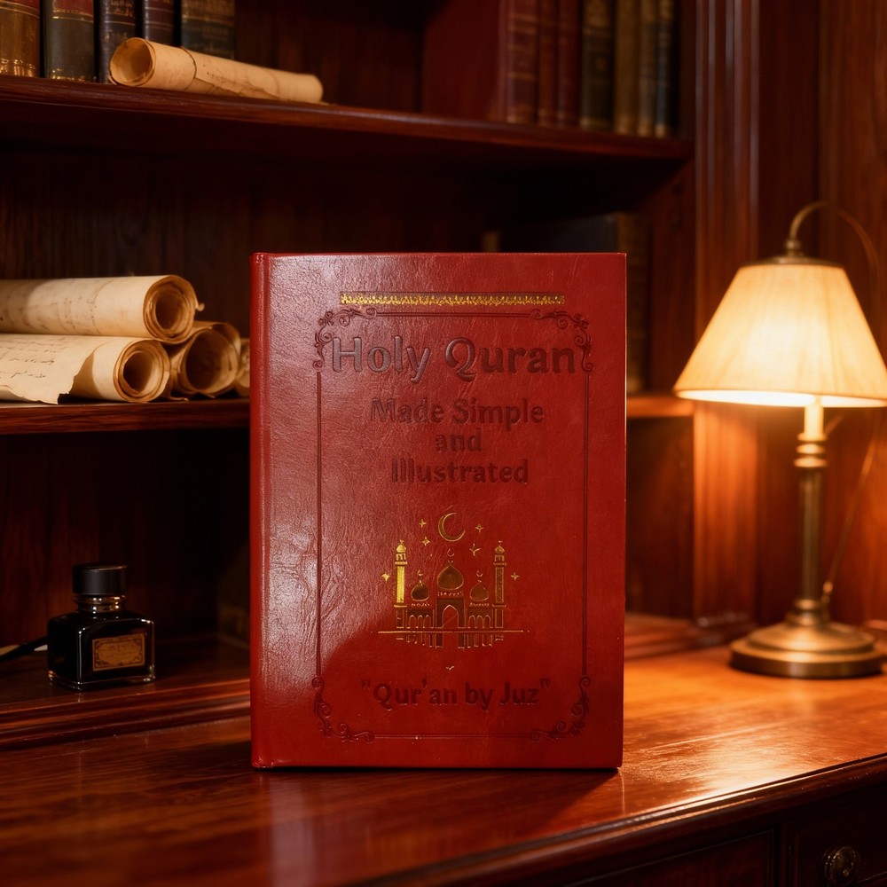 Quran Notebook Brown Leather Binding Islamic Study Journal Diary