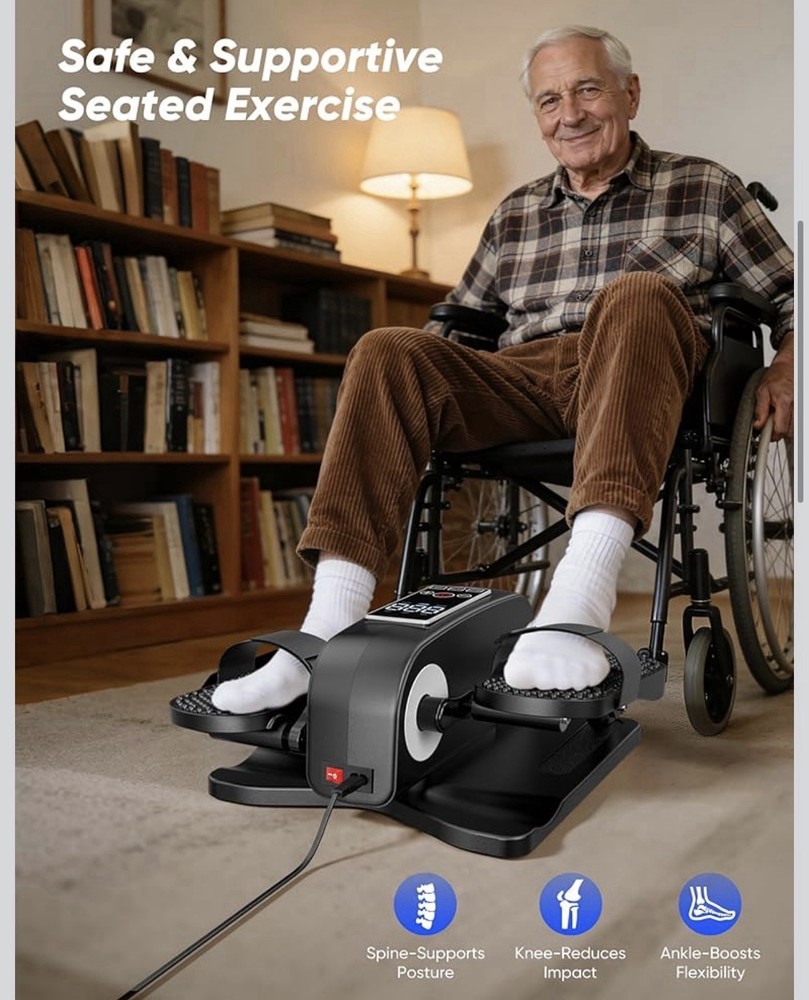 Under Desk Elliptical Machine for Senior (Black2