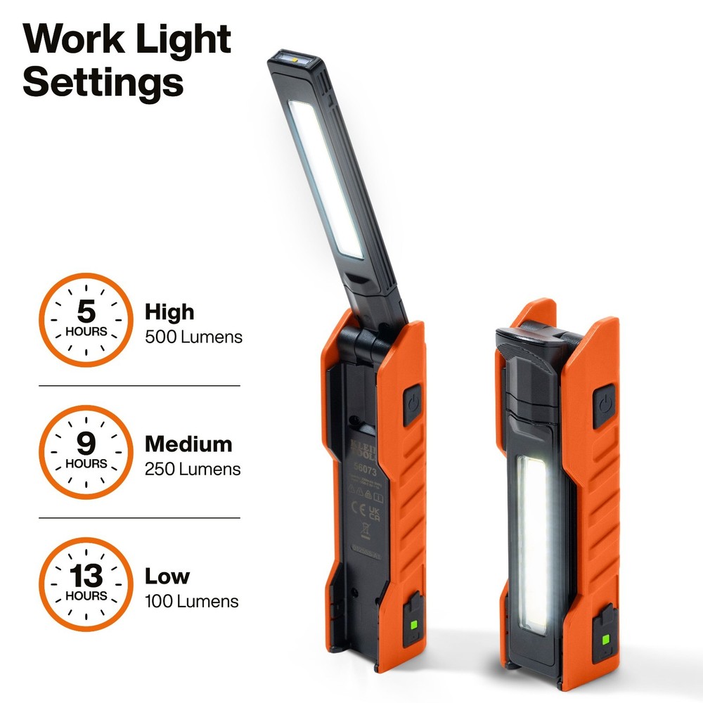 Klein Tools 56073 Rechargeable Handheld Folding Work Light