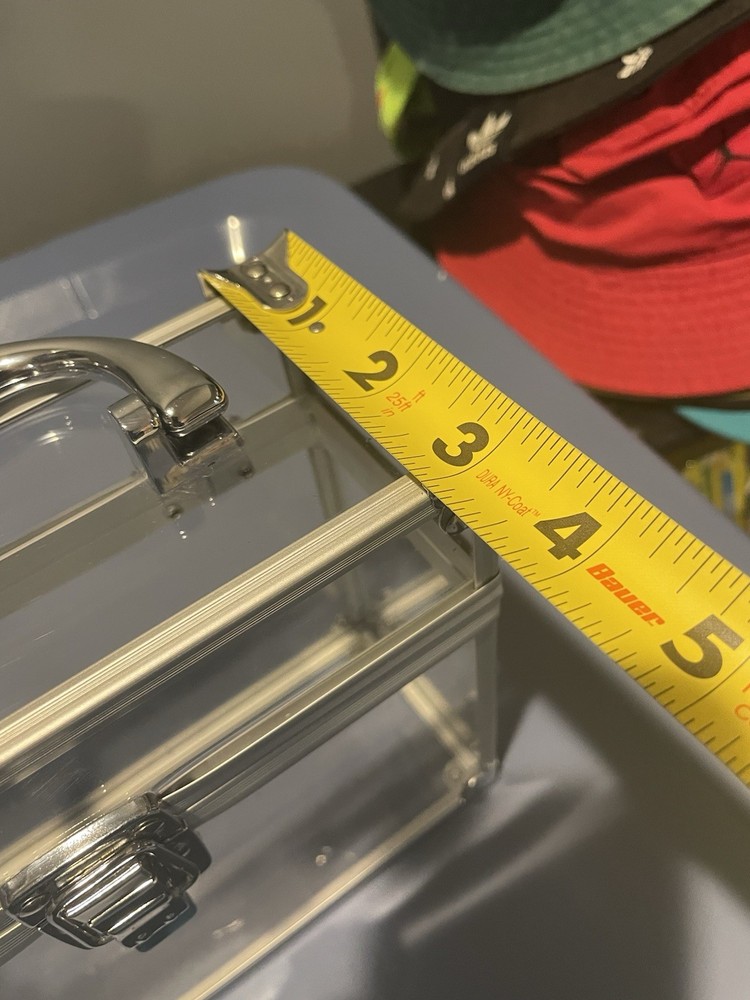 Clear Acrylic Storage Case. 7”x 6” X3”