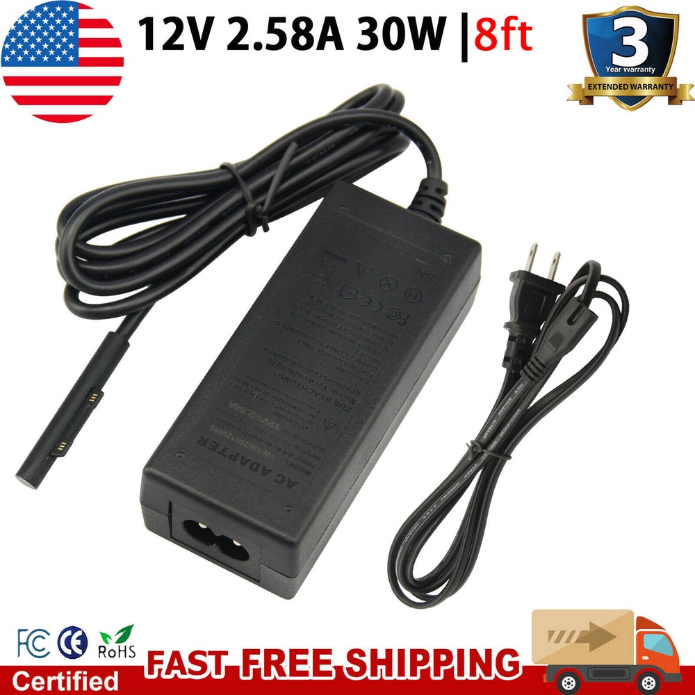 Adapter Power Supply for Microsoft Surface Pro 3 Surface Go Charge Cord with USB