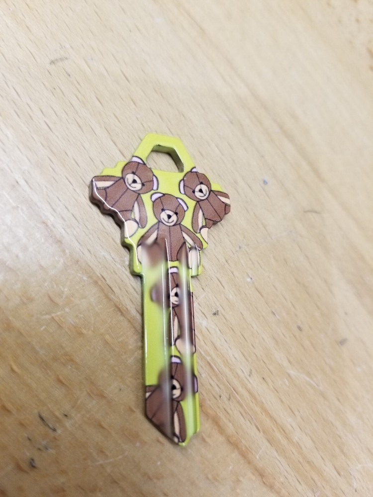 TEDDYBEARS PRINTED SCHLAGE SC1 KEYBLANK