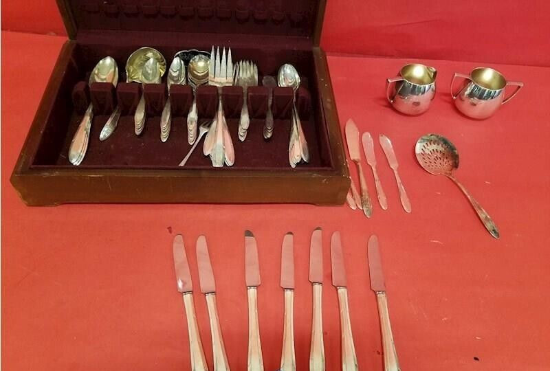 78 PC Assorted Silver Toned Flat Ware Set- In Box