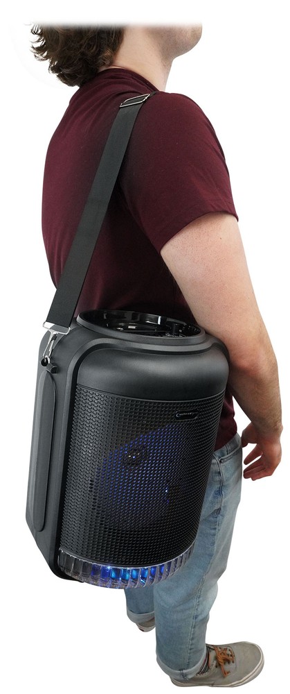 Technical Pro LIT8 Portable 8" Bluetooth LED Karaoke Machine System+Carry Strap