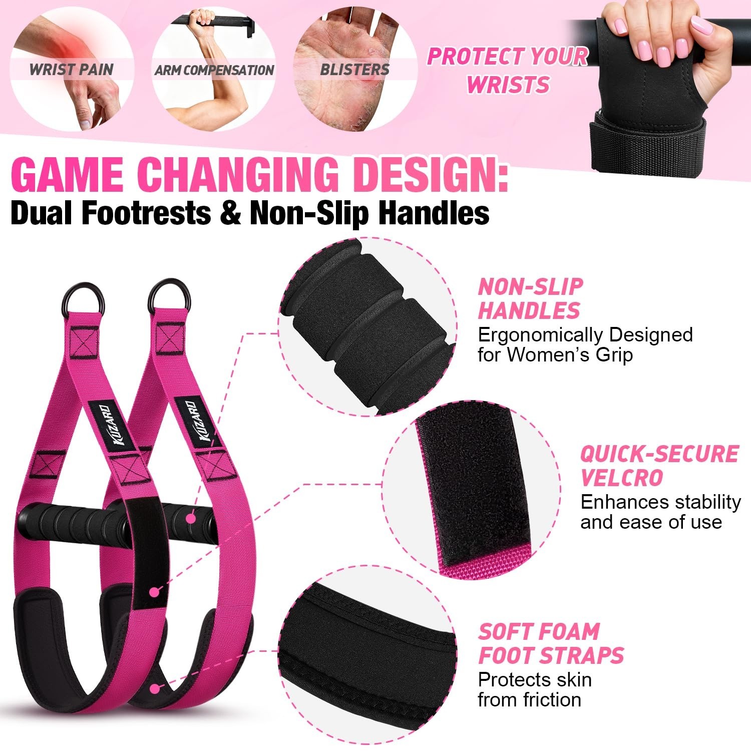 Pull Up Assistance Bands for Women, Heavy Duty Resistance Bands with Handles,...