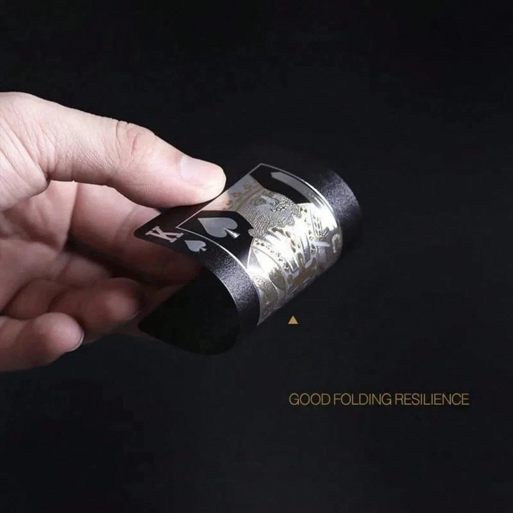 Diamond Waterproof Black Golden Cards Plastic Poker Playing HD Deck of Cards**