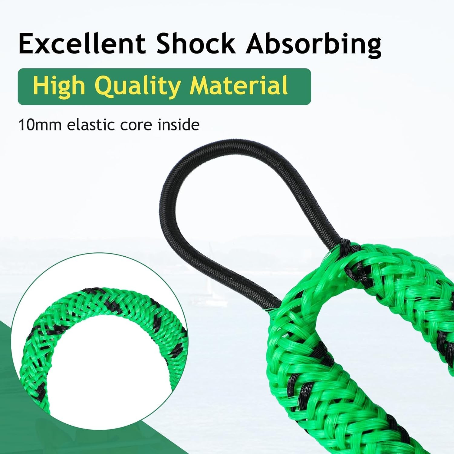 4 Pack Marine Bungee Dock Line Boat Mooring Rope Anchor Cord Stretch Line Us