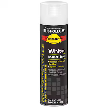 Rust-Oleum V2192838 Rust Preventative Spray Paint, White, Gloss, Solvent, 15 Oz