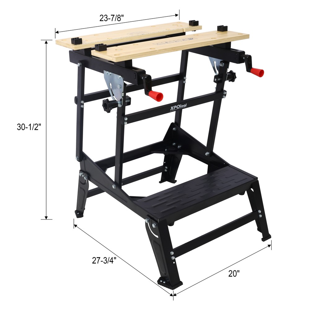 Multifunctional Workbench Portable Foldable Workbench for Woodworking Adjustable