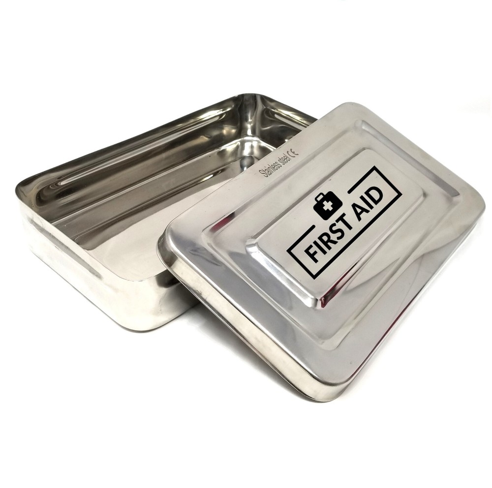 First Aid Box #10 Metal Unitized Kit Empty