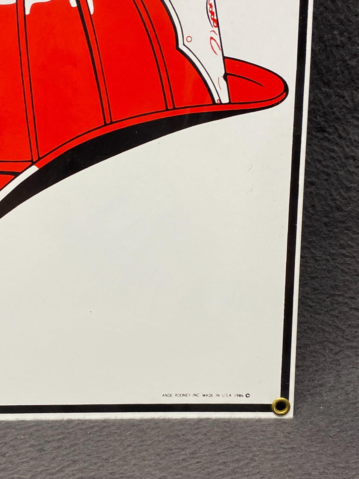 Vintage Texaco Fire Chief Gasoline Metal Sign Ande Rooney 1986 USA 10.5”x16"