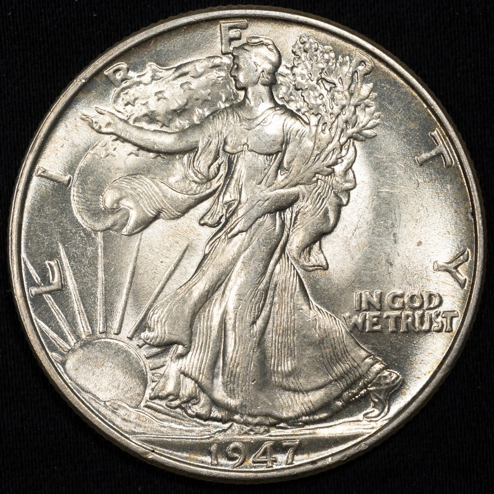 1947-P Walking Liberty Silver Half Dollar BU Uncirculated