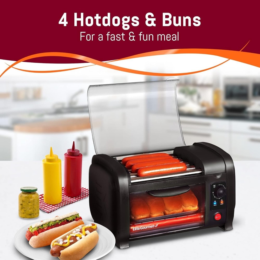 Versatile Hot Dog Toaster for Breads and Snacks with Automatic Shut-off Feature