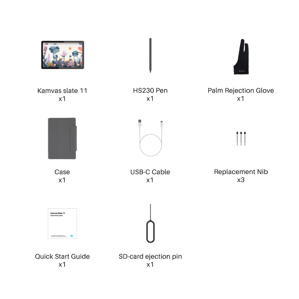 HUION Kamvas Slate 11 Android Tablet 10.95inch Bluetooth Dgital Drawing Tablet