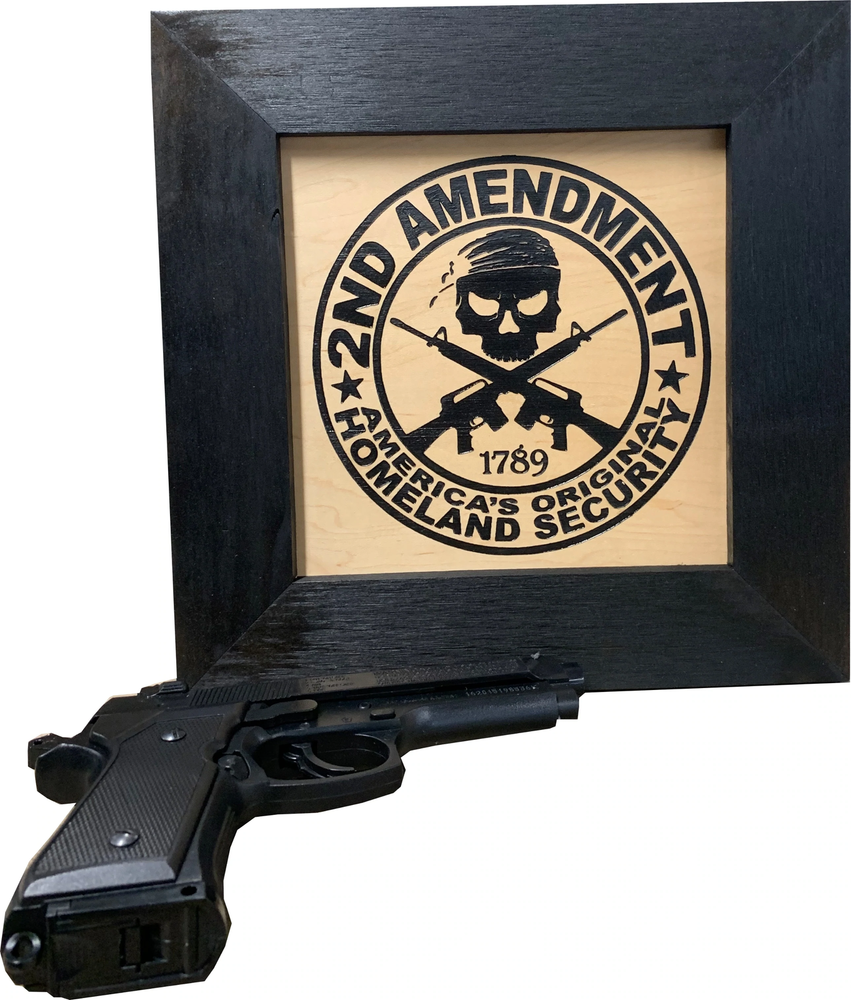 Bellewood Designs Second Amendment Hidden Gun Safe, 2nd Amendment Skull Concealm