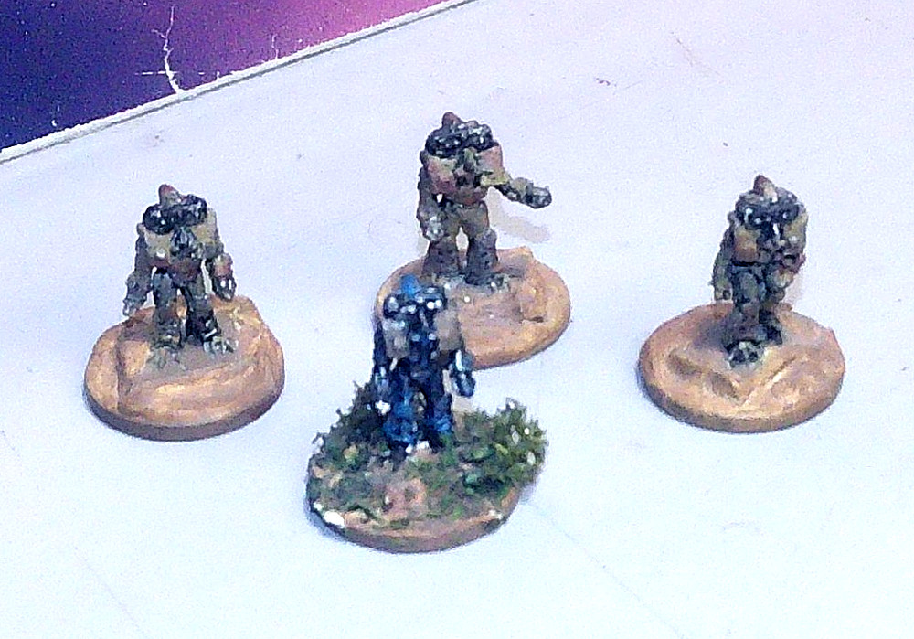 BATTLETECH INNER SPHERE ELEMENTAL MIXED SQUAD (RAL PARTHA, METAL, PAINTED)