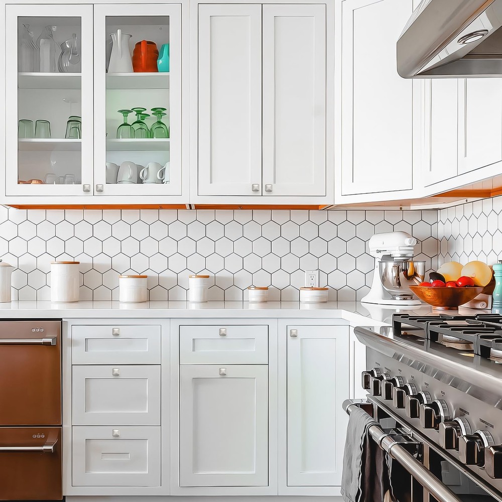 15 Pack Brushed Nickel Cabinet Knobs - 1.2" Square Drawer Knobs for Kitchen, ...