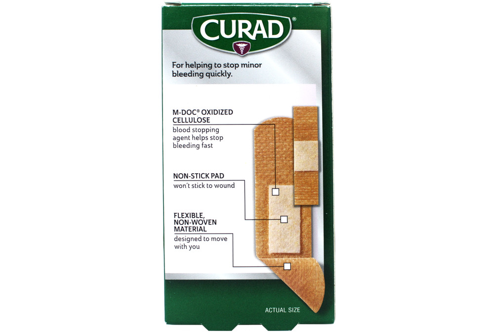 Curad QuickStop Flex-Fabric Bandages, Clotting Tech, Assorted, 30 Count, 4 Pack