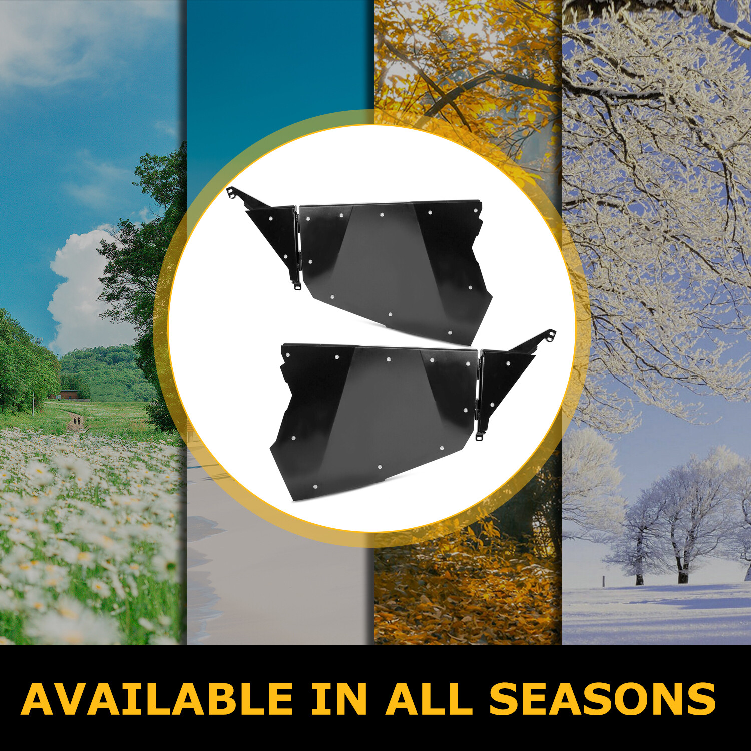 UTV Full Aluminum Doors For 2014-2022 Polaris RZR XP Turbo/S XP 1000 2 Seats