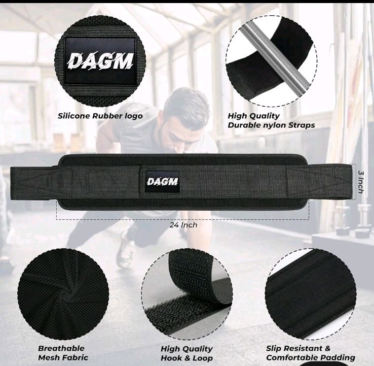 DAGM Hip Thrust Belt, Secure Glute Trainer with Non-Slip Extra Padding...B2-ST