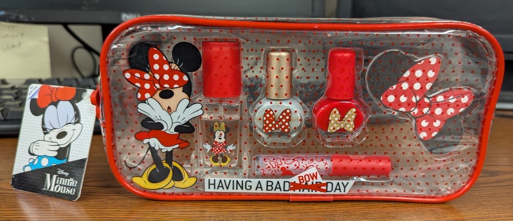5PKGS DISNEY MINNIE MOUSE HAVING A BAD BOW DAY 5 PIECE GIFT SET *SEE DESCRIPTION