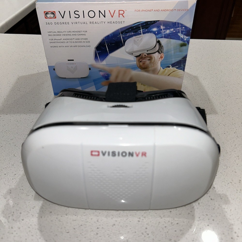 NEW VISION VR 360 DEGREE VIRTUAL REALITY HEADSET FOR iPHONE AND ANDROID DEVICES
