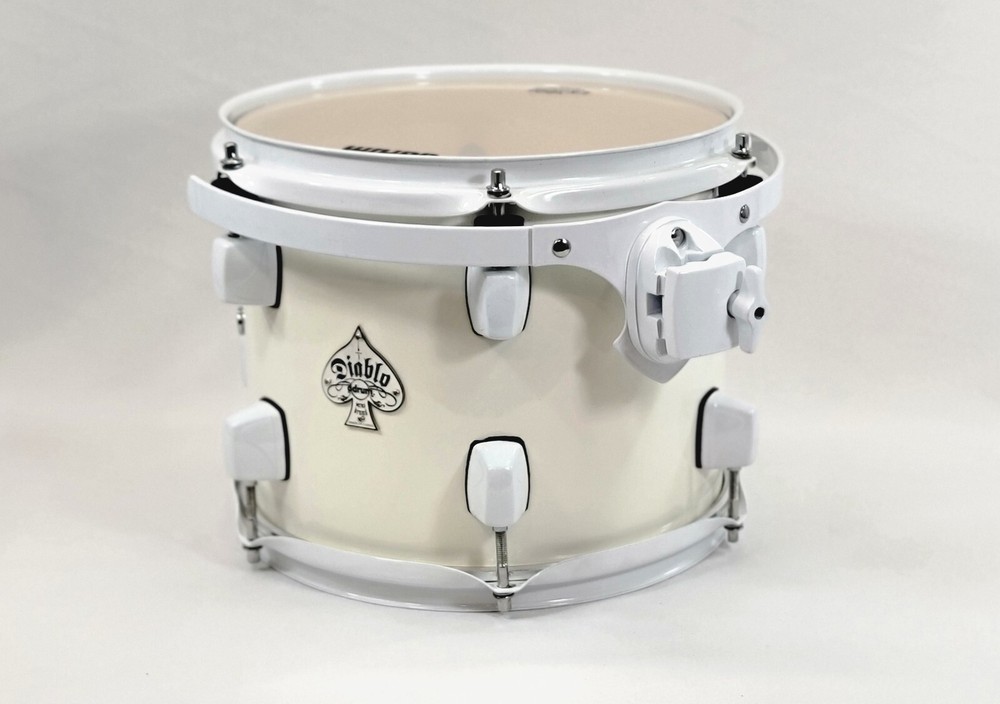 Ddrum Diablo 10" Tom Drum -White with White Hardware