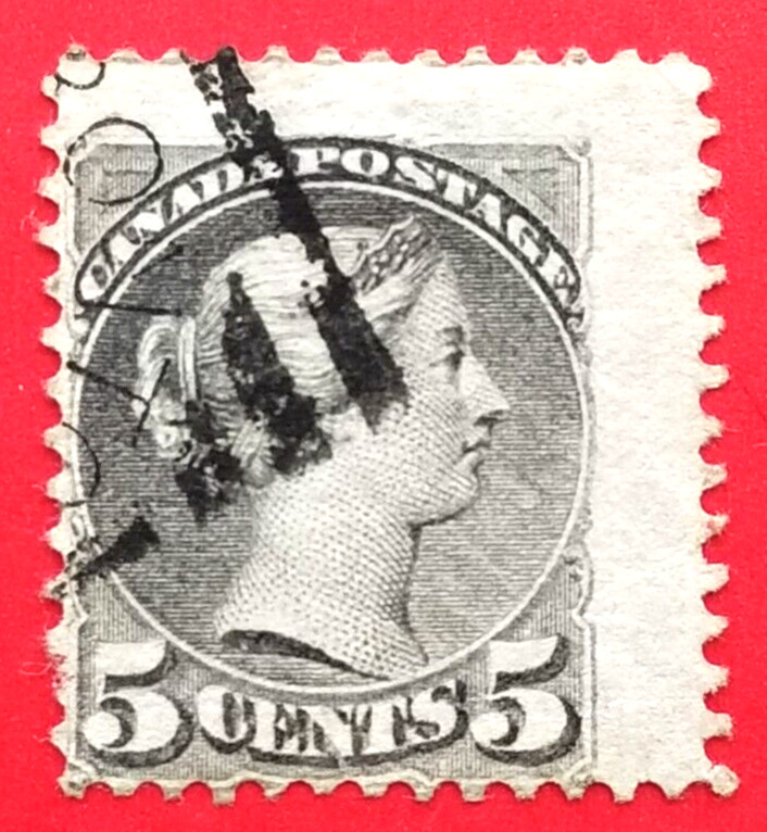 Canada Stamp #42 "Small Queen Issue - grey" Used