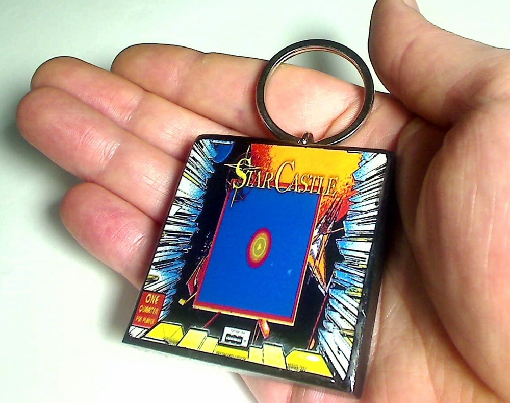 Star Castle Arcade Coin Door accessory Keychain