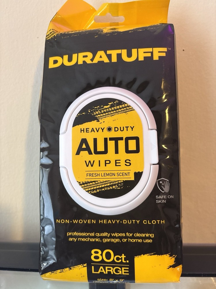 Duratuff Heavy Duty Auto Wipes Large 80 Ct