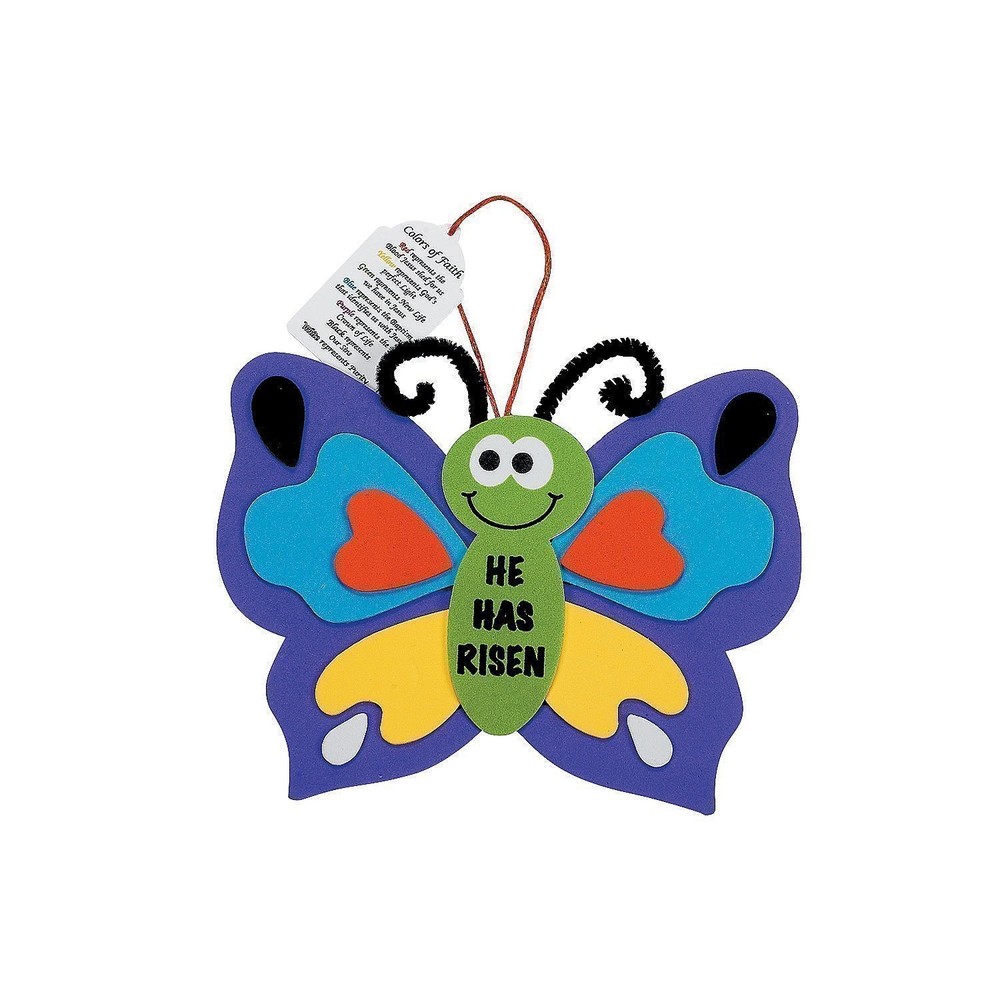 He has Risen! Make a colorful butterfly with this prayerful Easter activity! The