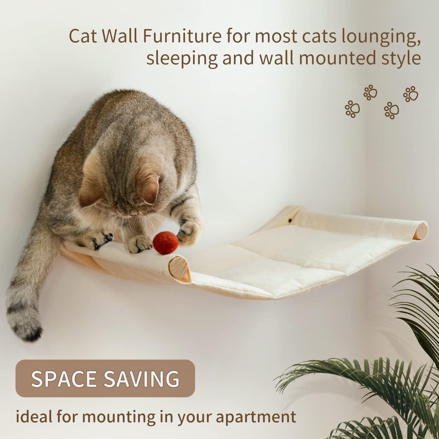 Cat Hammock Wall-Mounted Cat Bed Cat Climbing Wall Cat Furniture for Indoor Cats