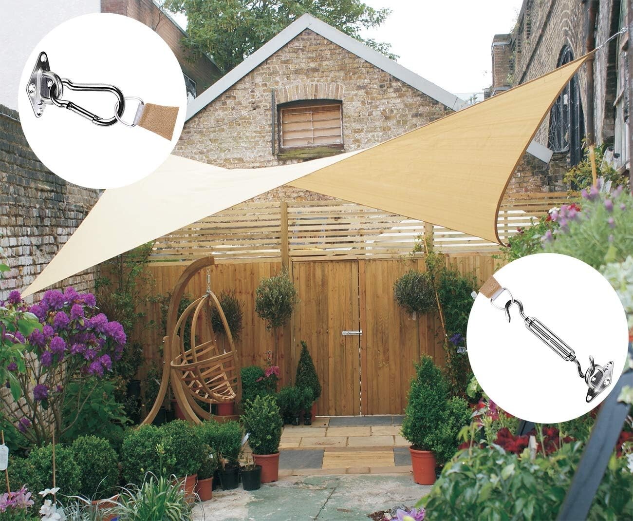 6 Inch Rectangle Sun Shade Sail Hardware Installation Kit