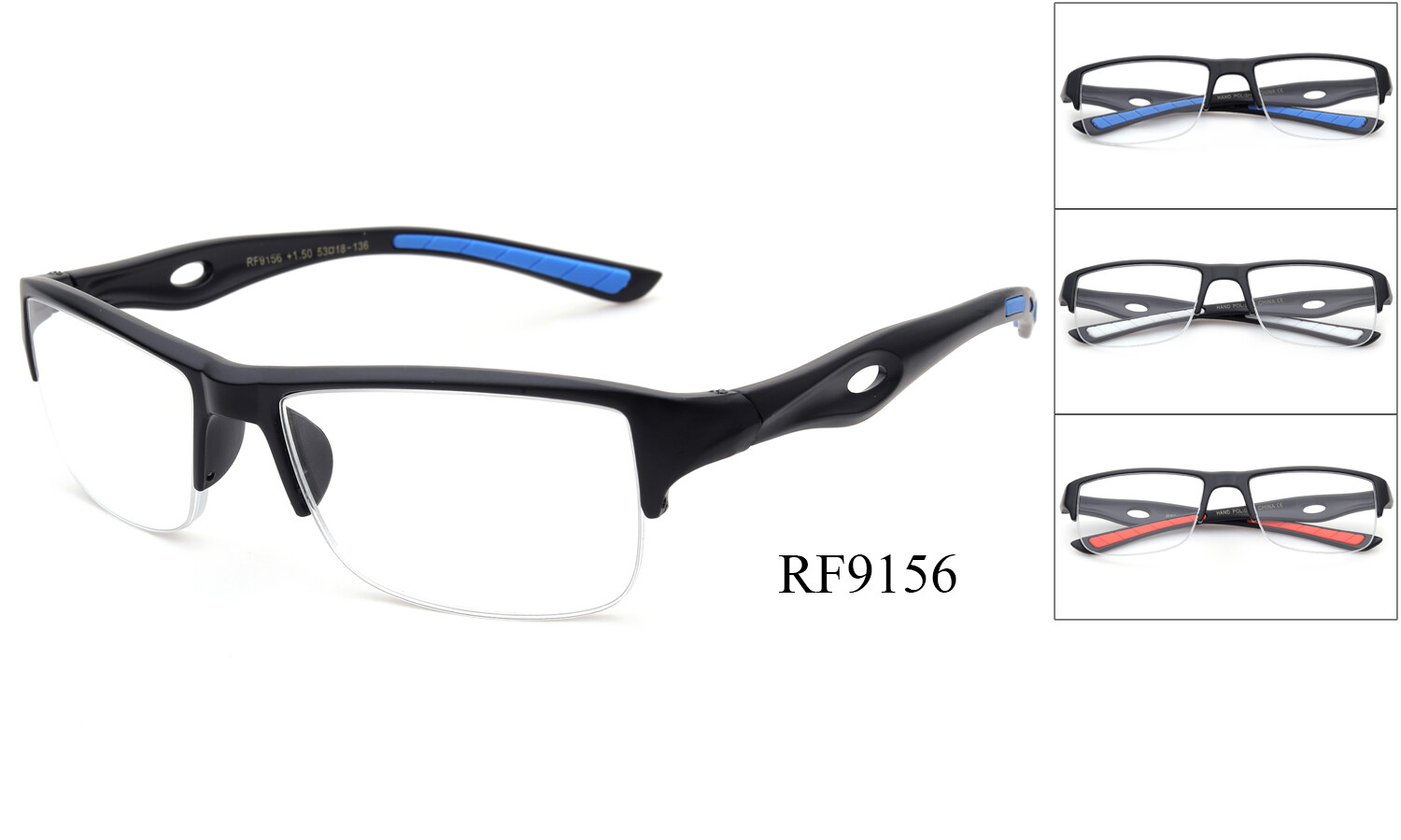 Reading Glasses Men Classic Half Rimmed Sporty Look Reader Quality Rectangular