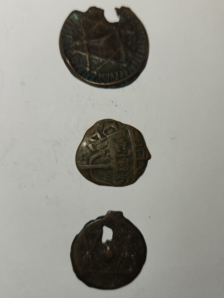 Morocco Cast Bronze Ancient Coins - set of three (3)