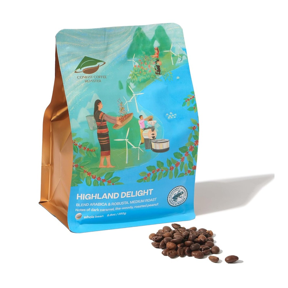 Vietnamese Premium Blend Whole Bean Coffee - Arabica & Robusta Blend, Medium ...