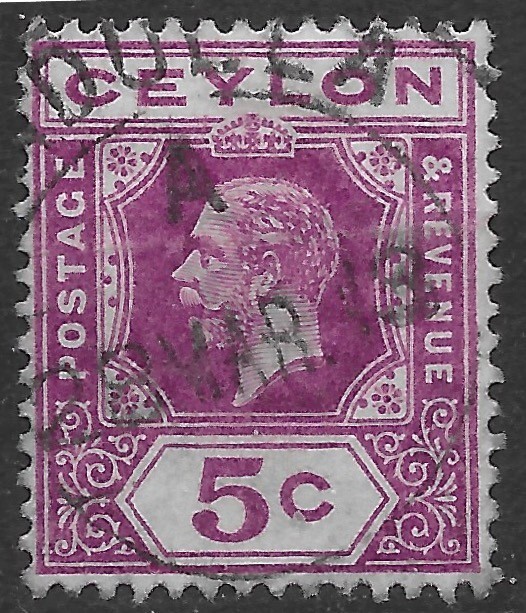1912 Ceylon  Sc #203  used VF CD